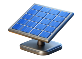 Highresolution 3D render of a small solar panel on a stand, ideal for clean energy applications png