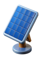 3D Render of a Small Portable Solar Panel on a Stand png