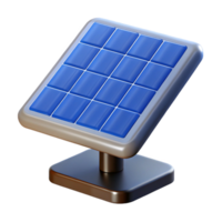 3D Render of a Small Solar Panel on a Stand Ideal for Renewable Energy Applications png