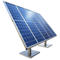 Highefficiency Solar Panel Array on Adjustable Metal Mounts for Optimal Sunlight Exposure png