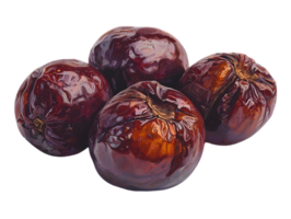 Dried Red Dates Cluster On Dark Background png