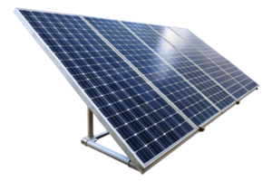 Highefficiency Solar Panel Array on Adjustable Stand for Optimized Sunlight Exposure png