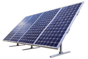 Highefficiency solar panel array on adjustable ground mount for sustainable energy generation png