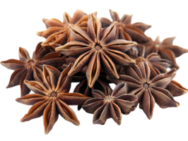 Dried Star Anise Cluster On Black Background png