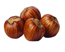 Group Of Hazelnuts On Black Background png