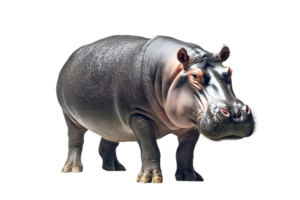 Hippopotamus Portrait Against on isolated transparent Background png