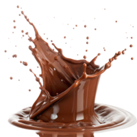 Delicious Chocolate Milk Splashing Dynamically and Visually Appealing png