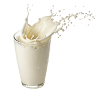 Refreshing Milk Splash in a Glass with Creamy Texture and Dynamic Movement png