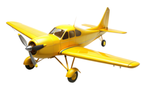 A Stunning View of a Classic Yellow Airplane in Flight png