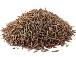 Pile of Aromatic Brown Cumin Seeds for Culinary Uses on Transparent Background Still Life png