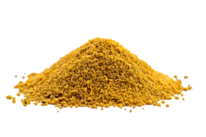 Pile of Vibrant Yellow Spice Powder with Transparent Background Ingredient for Cooking and Seasoning png