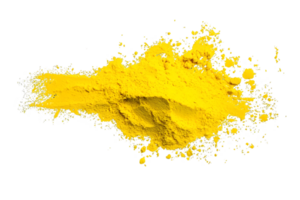 Vibrant Yellow Paint Splash with Abstract Texture Isolated on Black Background for Creative Designs and Artistic Compositions png