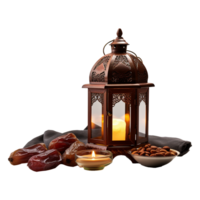Aromatic Ramadan Scene with Lantern Dates and Almonds png