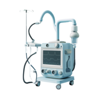 Advanced Medical Respiratory Equipment for Hospital Use, Portable Ventilator Machine with Monitoring Screen and Control Panel png