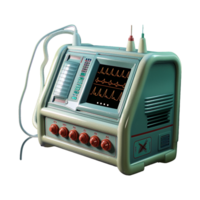 RetroStyled Medical Device Vintage ECG Machine with Monitoring Capabilities png