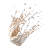 Creamy Liquid Splashing Dynamically Against a Dark Background png