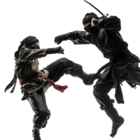 Dynamic Ninja Duel A Thrilling Showdown of Martial Arts Skills and Ancient Combat Techniques png