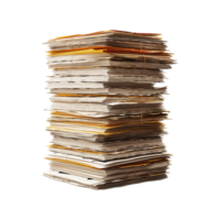A Very Tall Stack of Documents and Files Neatly Organized in a Tower png