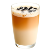 Refreshing Bubble Tea with Brown Sugar and Tapioca Pearls png