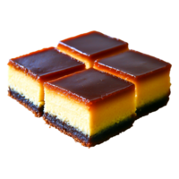 Delicious Layered Cake with Creamy Caramel and Chocolate Base png