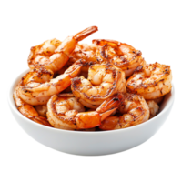 Grilled Shrimp in Bowl with Spices and Seasoning on png