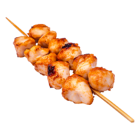 Grilled Chicken Skewers with Delicious Charred Finish png