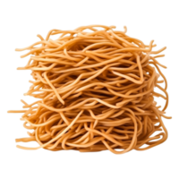 Intricate Twists of Cooked Noodles Piled in a Neat Mound png