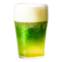 Refreshing Green Drink in a Transparent Glass with Foam on Top png