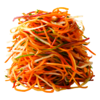 Colorful and Fresh Vegetable Salad Made from Shredded Carrots and Cucumbers png