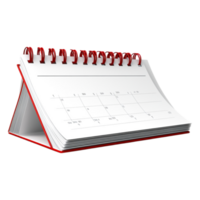 Spiral Calendar Stand with Blank Pages Ready for Planning and Scheduling png
