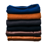 Stack of Colorful Textiles Highlighting Varied Fabric Textures and Patterns png