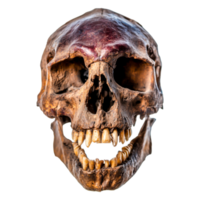 Realistic View of an Ancient Human Skull with Detailed Features and Texture png