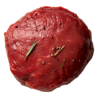 Fresh Raw Piece of Beef with Herbs and Spices on png