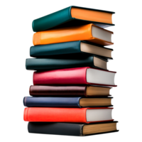 Colorful Stacked Books Creating an Artistic Display png