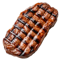 Grilled Beef Steak Slice with Juicy Texture and Golden Brown Grill Marks png