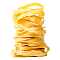 Raw Fresh Fettuccine Pasta Twisted in a Neat Pile on png