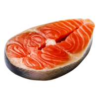 Fresh Salmon Slice with Visible Texture and Rich Color png