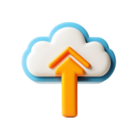 Upward Pointing Arrows on Cloud Shape Symbolizing Data Upload and Transfer png