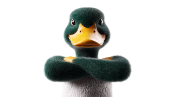 Muscular Duck Flexing Arms in Fighting Pose,Symbol of Physical Strength and Power png