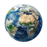 Detailed Rendering of Planet Earth Showing Continents,Oceans,and Atmospheric Layers png