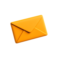 Minimalistic Yellow Envelope Icon for Email Message and Communication App or Website Design png