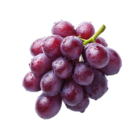 Fresh and Juicy Red Grape Cluster on White Background png