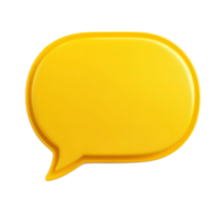 Empty Yellow Speech Bubble Quote Frame Blank for Communication and Graphic Design png