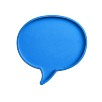 Empty Blue Colored Speech Bubble or Quote Frame Blank Template for Communication and Text Message Design png
