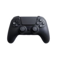 Sleek Black Gaming Controller with Tactile Buttons and Analog Sticks png
