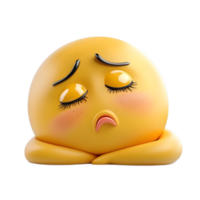Sad Crying Emoji Face with Teardrop Expressions for Digital Graphics and png