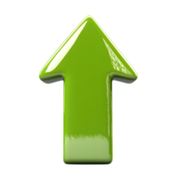 Green Transparent Arrow Pointing Upward as Symbol of Guidance and Progress png