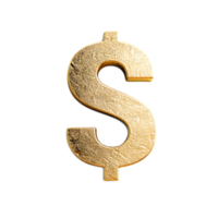 Golden Dollar Sign Symbol Representing Wealth and Financial Growth png
