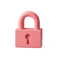 Secure Digital Lock Icon in Pink Representing Privacy and Access Control png
