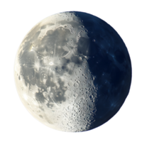 Detailed Close Up View of the Dramatic Lunar Surface Highlighting the Intricate Craters and Mountainous Terrain of the Full Moon png